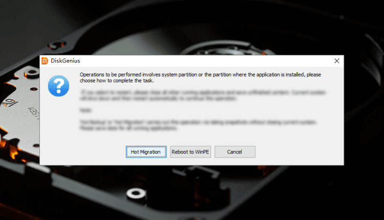 نسخ الويندوز إلى SSD مع برنامج Disk Genius