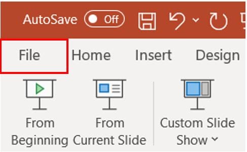 الخيار "ملف (File)"