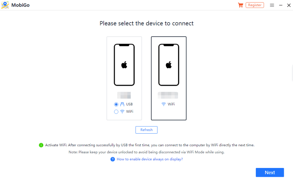 برنامج Aimerlab MobiGo 
