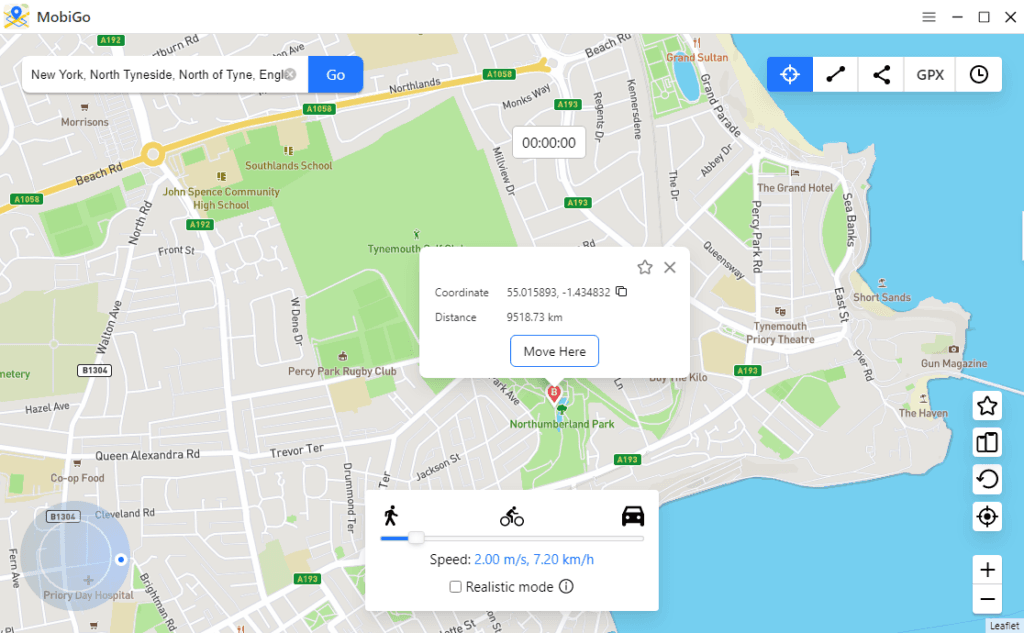 ضبط السرعة والموقع MobiGo 