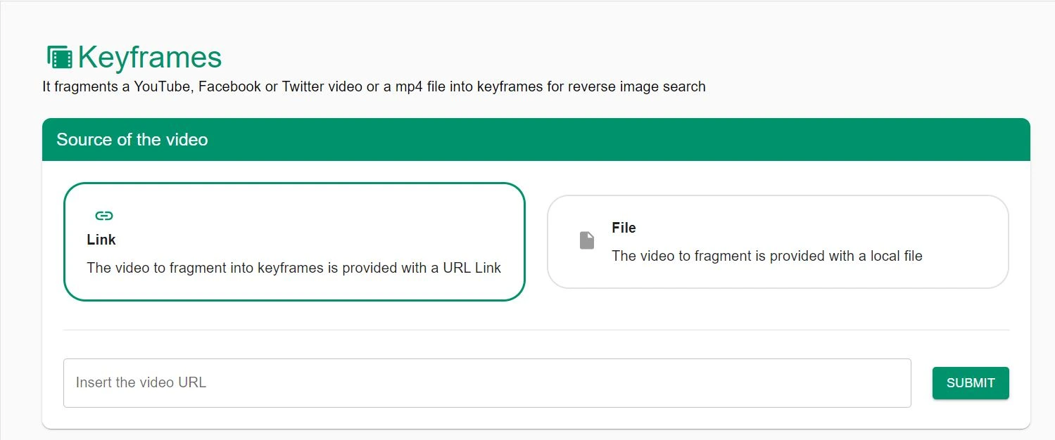 إلصاق الفيديو أو إدراجه لمعرفة مصدر الفيديو الأصلي عبر الانترنت