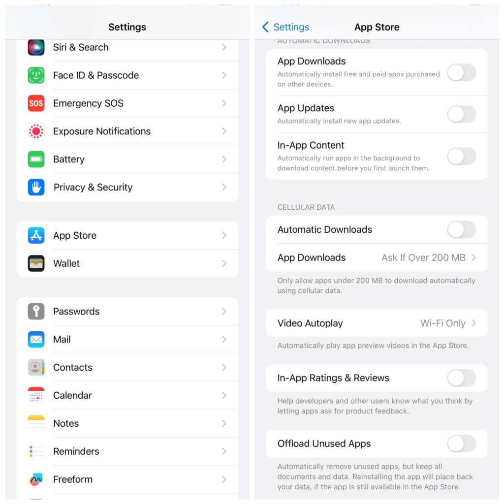 إيقاف التحميلات الغير ضرورية لتقليل استخدام الباقة