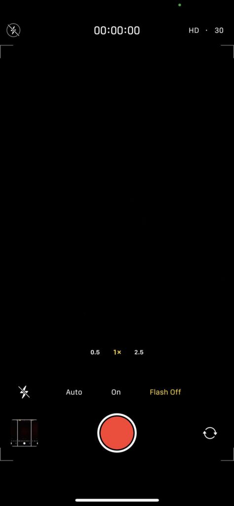 تشغيل فلاش الايفون لتصوير فيديو