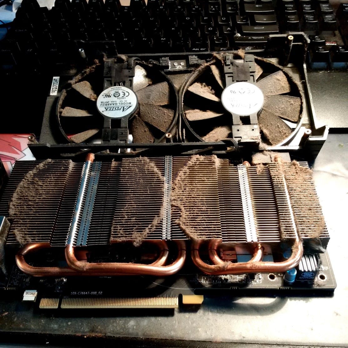 كارت شاشة متسخ