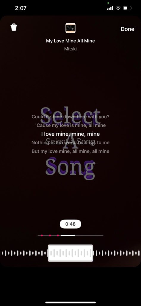 اختيار الأغنية المناسبة