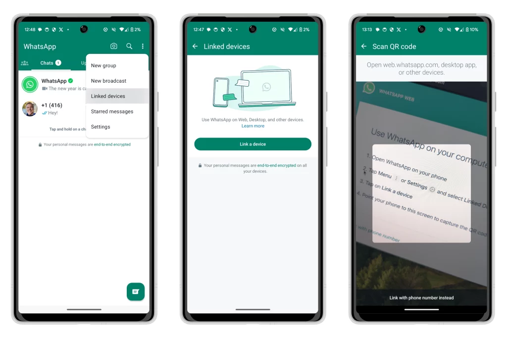 كيفية استخدام واتساب ويب على أندرويد
