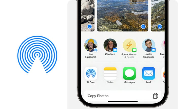 دليل شرح استخدام AirDrop لأجهزة ابل ايفون وماك