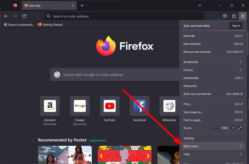 كيفية تصوير لقطة شاشة قابلة للتمرير على متصفح فايرفوكس