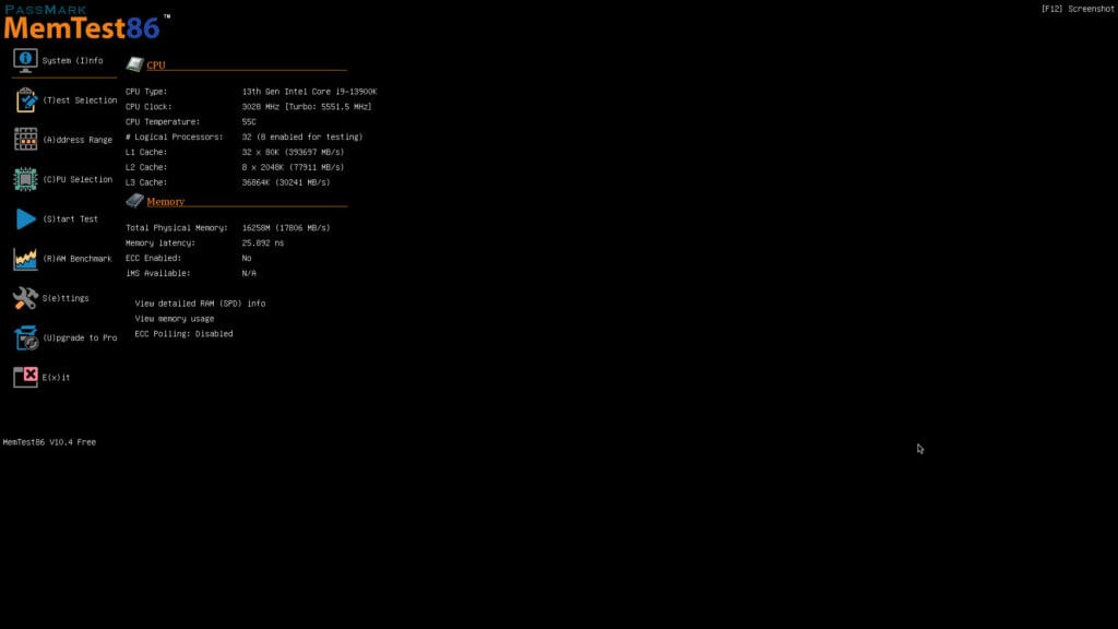 أداة MemTest86 لفحص الرام