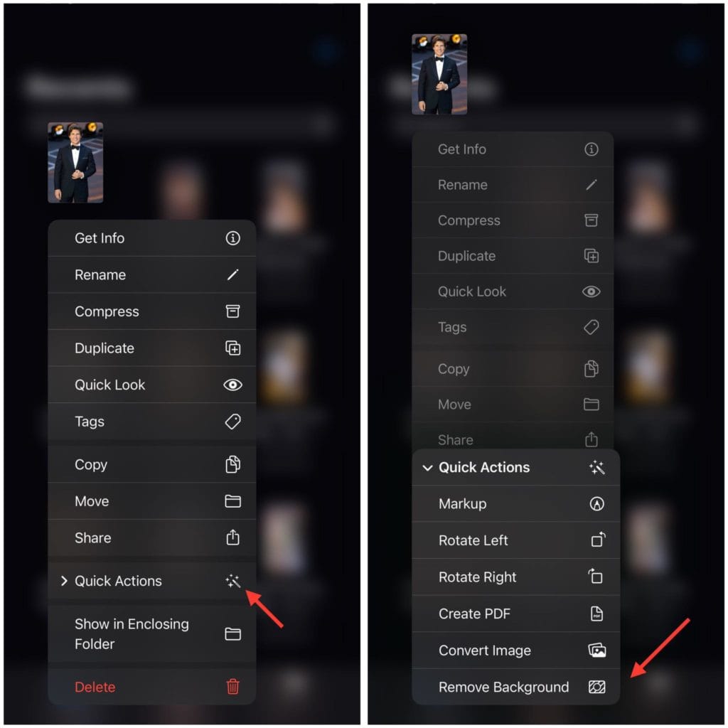 إزالة خلفية الصورة للايفون باستخدام تطبيق الصور