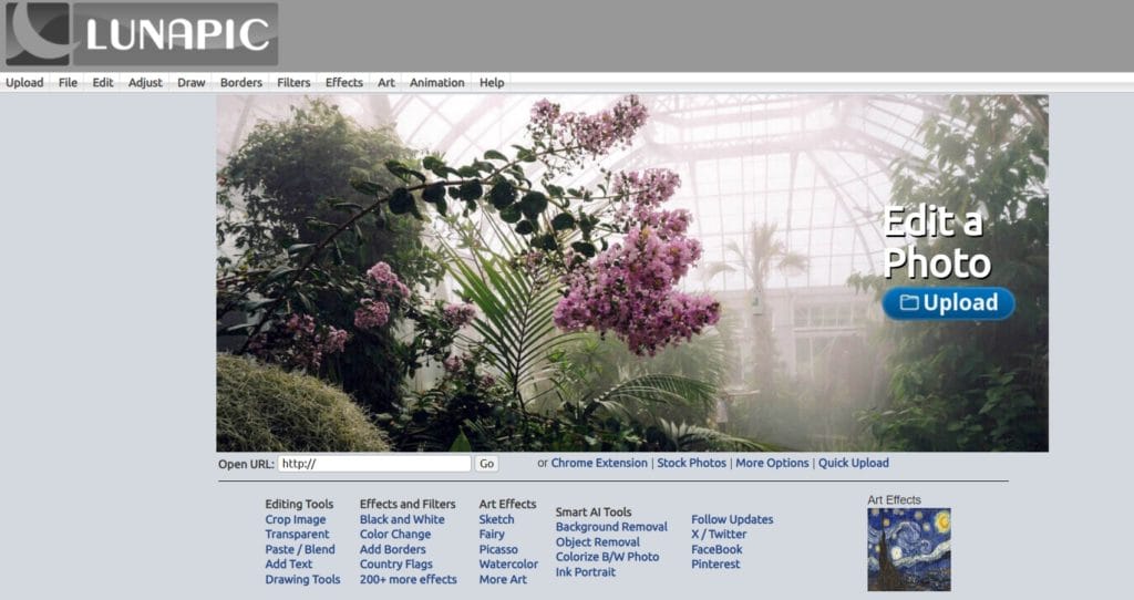 LunaPic online photo editor