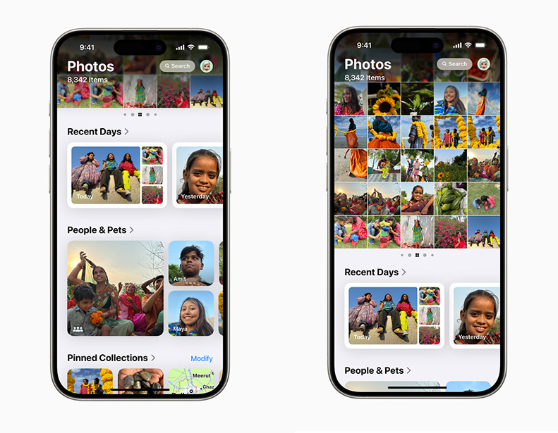 تطبيق الصور iOS 18