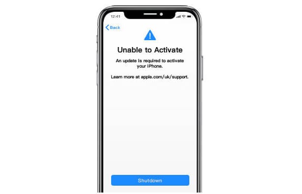 مشكلة تنشيط ios