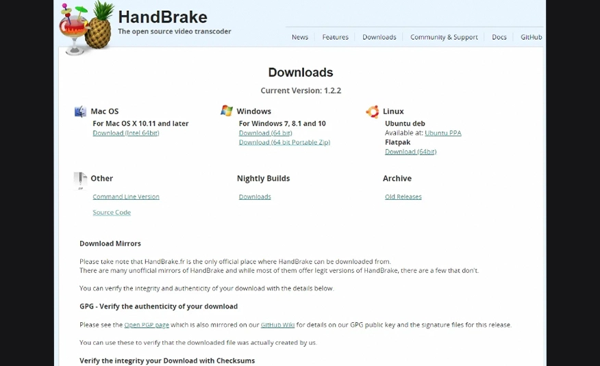 HandBrake للماك 