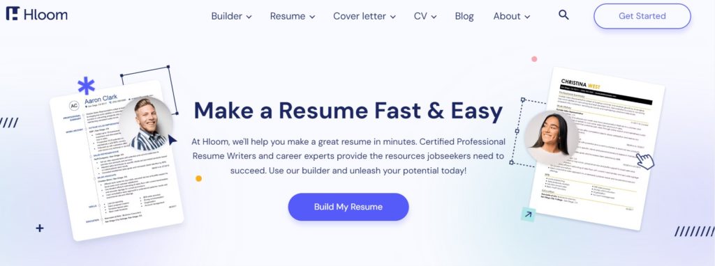 موقع Hloom لعمل CV