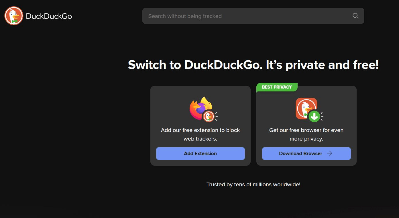 محرك بحث DuckDuckGo