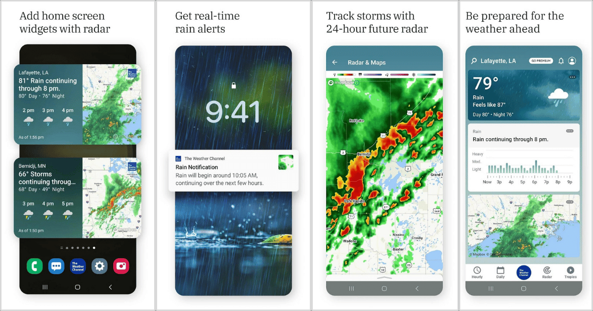 تطبيق الطقس The Weather Channel