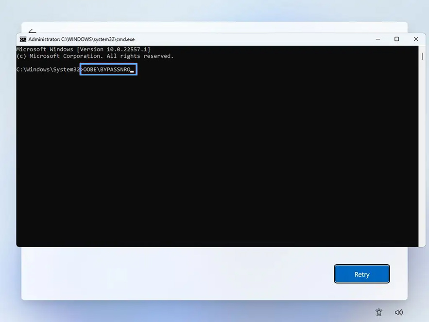 oobe\bypassnro ويندوز 