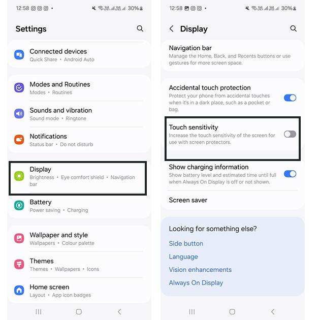 تقليل حساسية اللمس