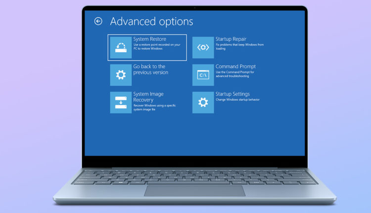 استعادة النظام في ويندوز system restore