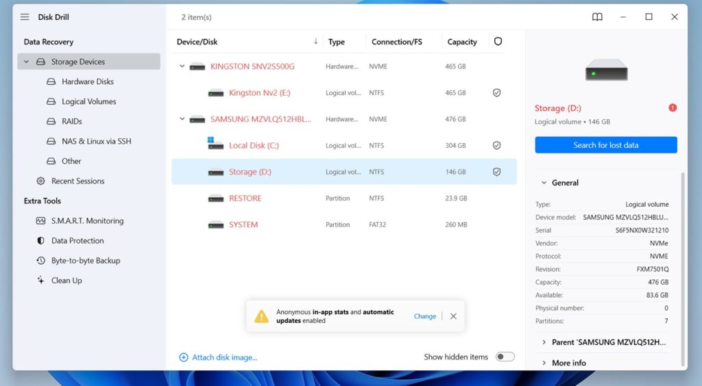 برنامج Disk Drill