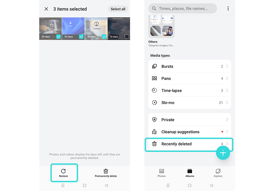 استعادة صورة محذوفة من اندرويد