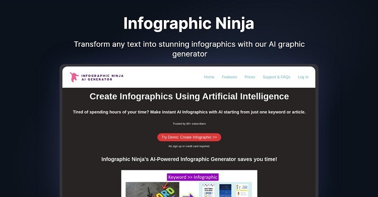 أداة Infographic Ninja AI لإنشاء انفوجرافيك احترافي
