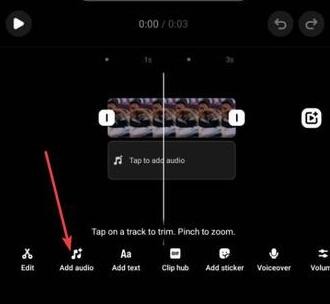 إضافة صوت على مقطع انستقرام Reels 