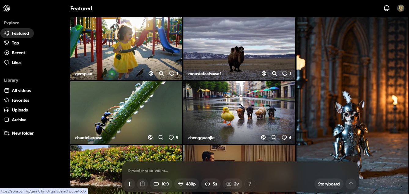 واجهة جديدة كليًا لـِ Sora