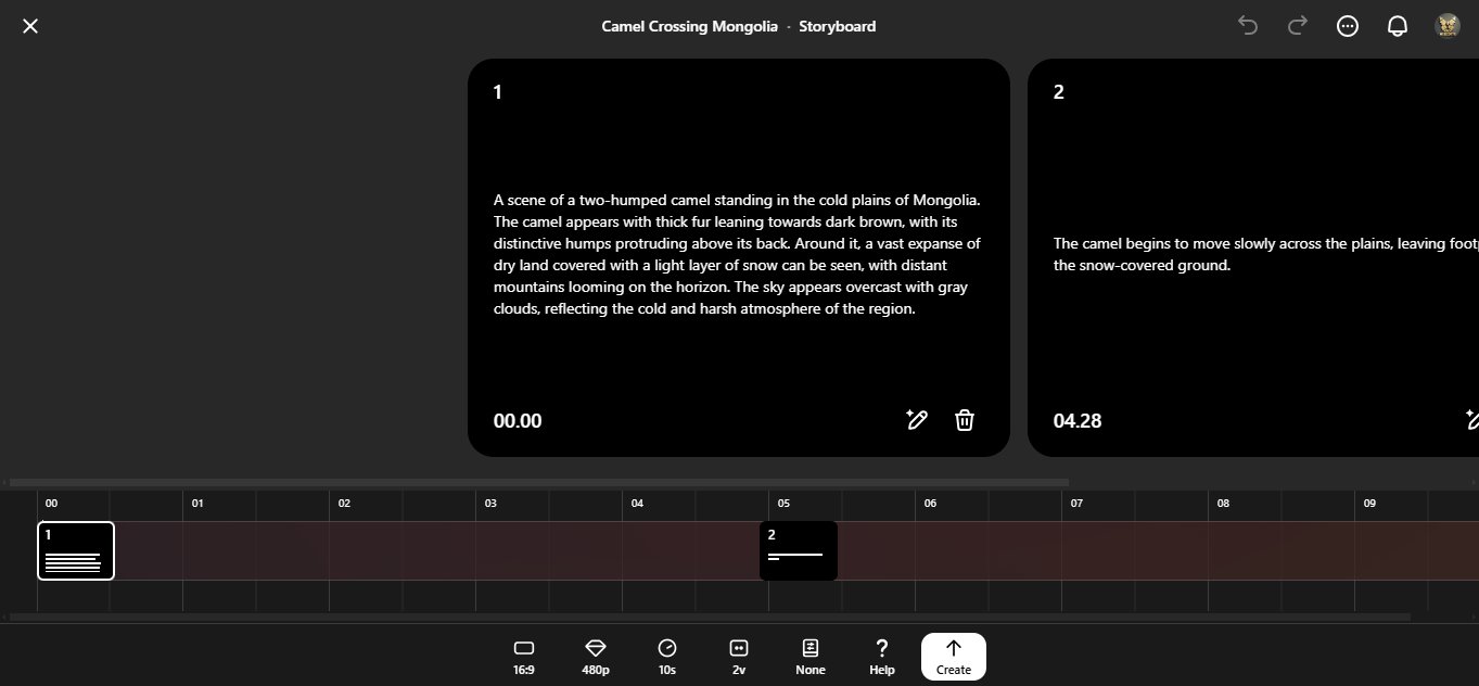 استخدام أداة Storyboard