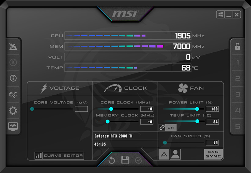 برنامج MSI Afterburner