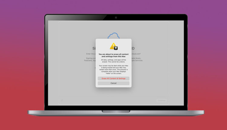 مسح بيانات جهاز الماك قبل بيعه
