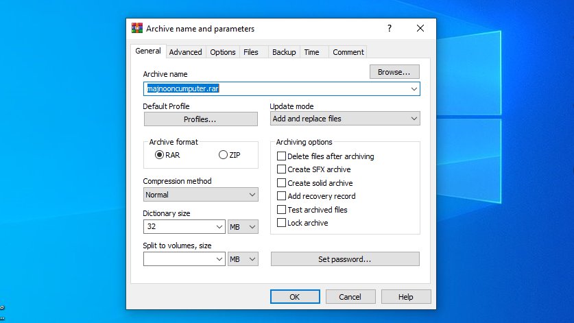 ضغط الملفات وتقسيمها قبل الإرسال