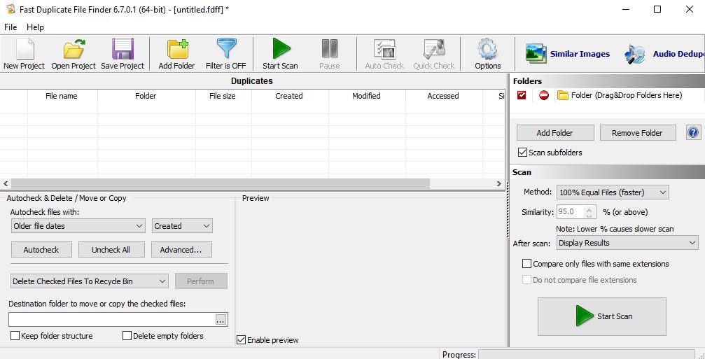 برنامج Fast Duplicate File Finder