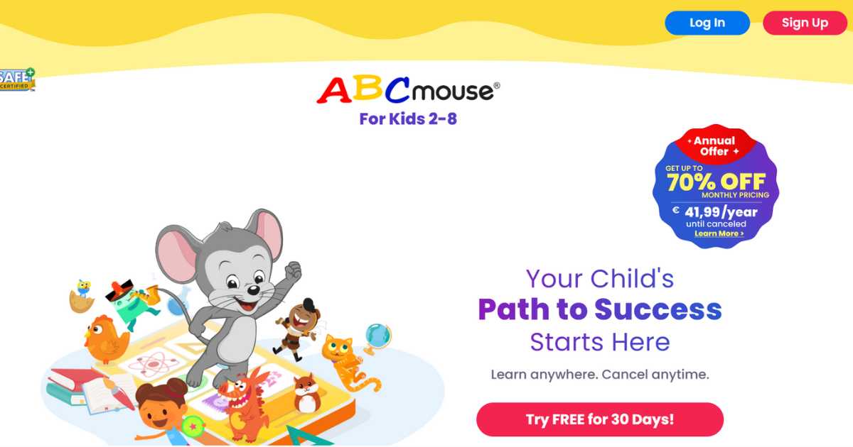 وقع ABCmouse: برنامج أطفال تعليمي شامل للأطفال الصغار