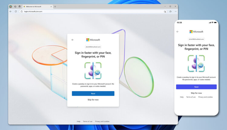 مايكروسوفت passkeys
