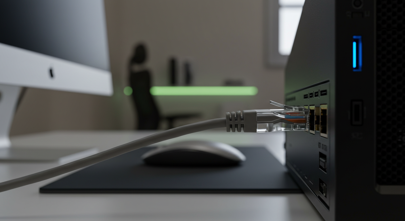 الاعتماد على الكابلات (Ethernet): أقصى سرعة واستقرار للأجهزة الثابتة