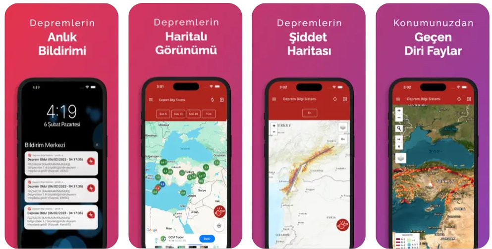 تطبيق Deprem Bilgi Sistemi