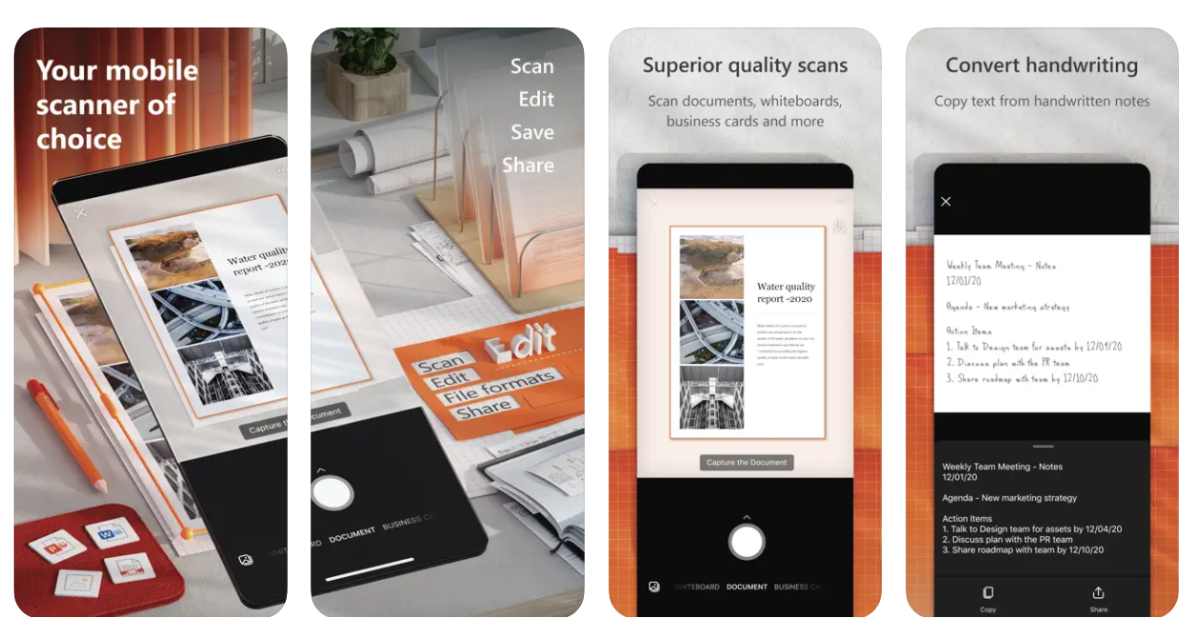 شاشة Microsoft Office Lens