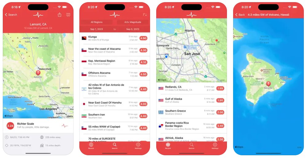 تطبيق My Earthquake Alerts