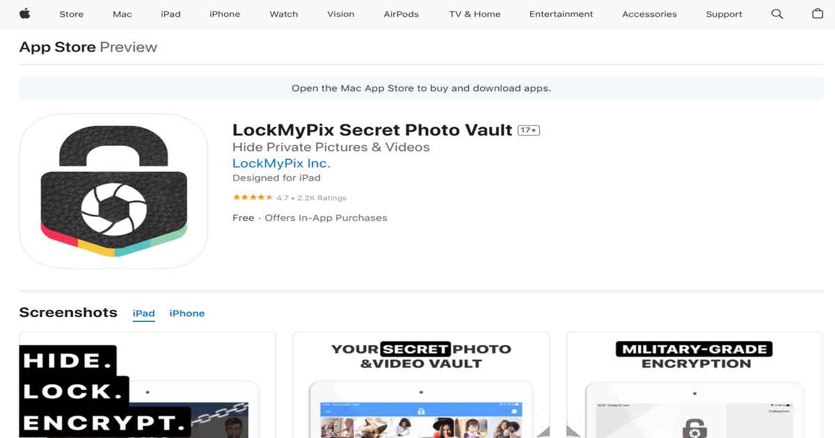 تطبيق LockMyPix لتأمين الصور الخاصة باستخدام التشفير.