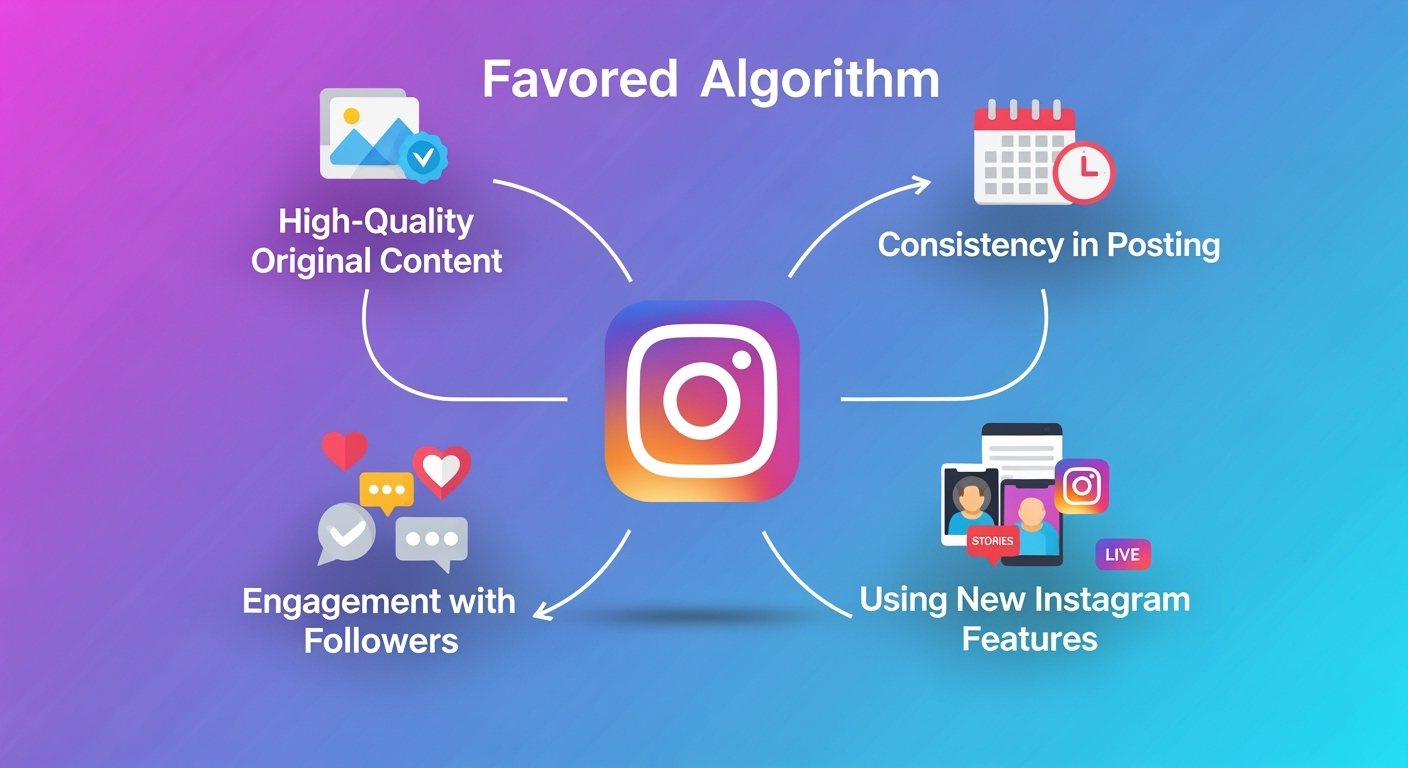 صورة على شكل مخطط يوضح ما الذي تحبه خوارزمية انستجرام؟
