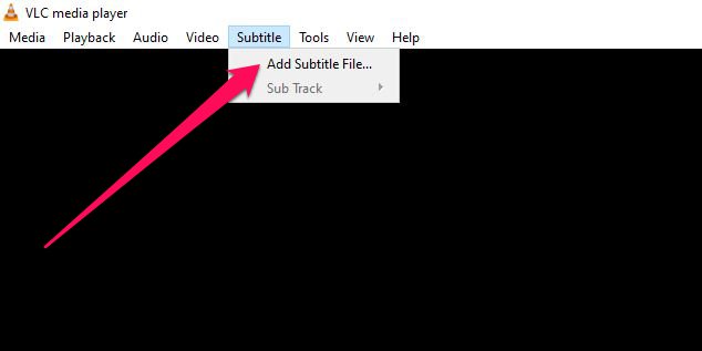 إضافة ملف الترجمة يدويًا في برنامج VLC