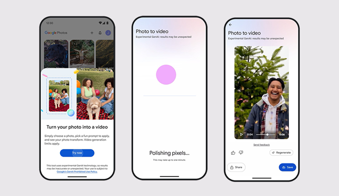 خاصية Create في google photos لتحويل الصورة إلى فيديو
