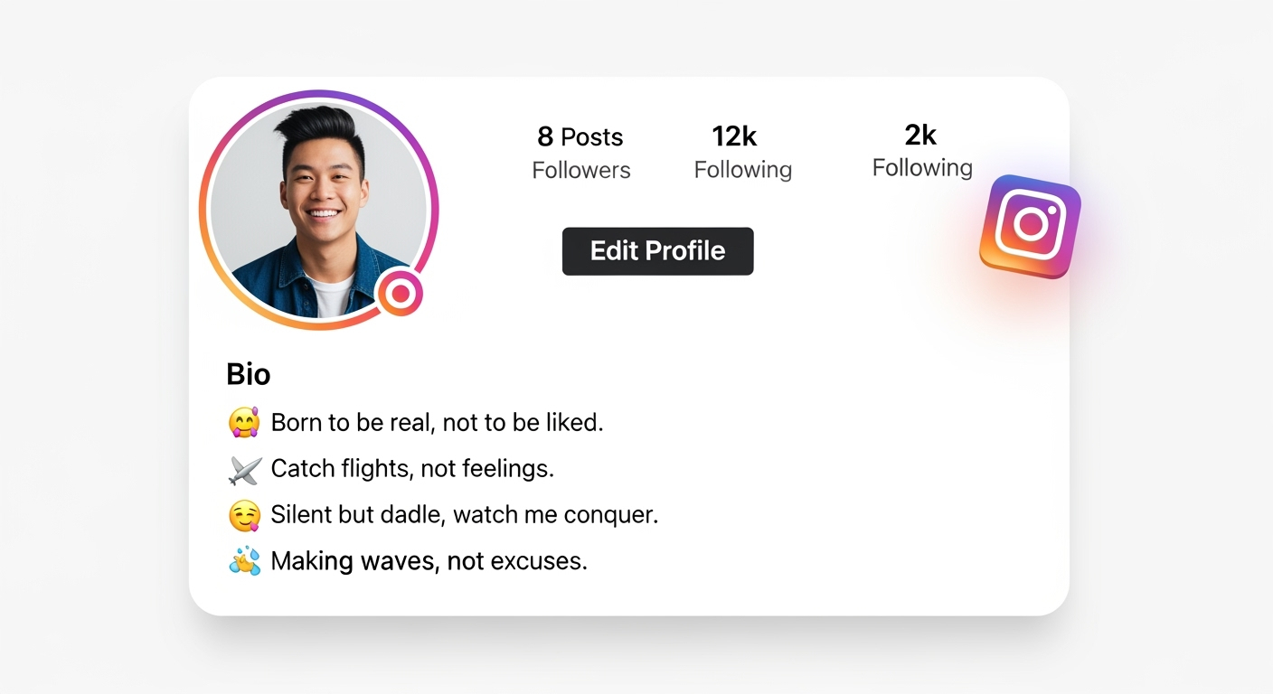 صورة تظهر السيرة الذاتية المميزة في تطبيق انستجرام