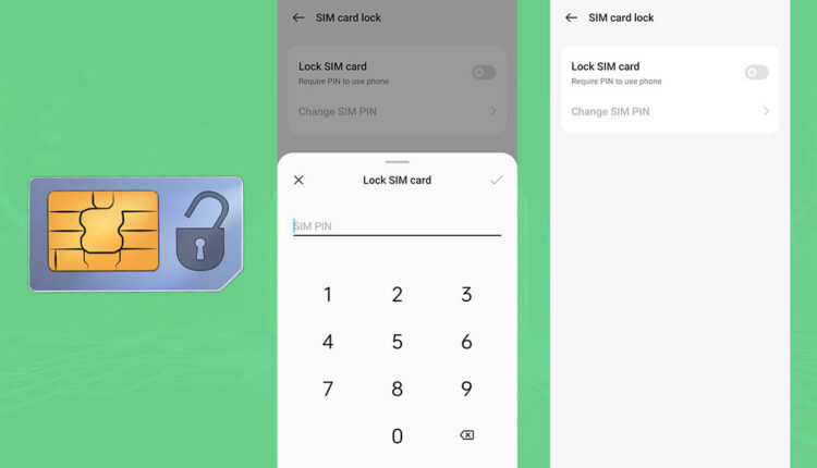 قفل شريحة SIM برقم PIN