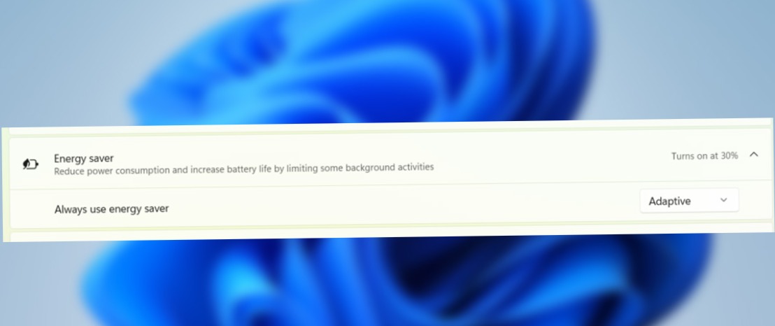 مُوفّر الطاقة التكيفي" (Adaptive Power Saver)