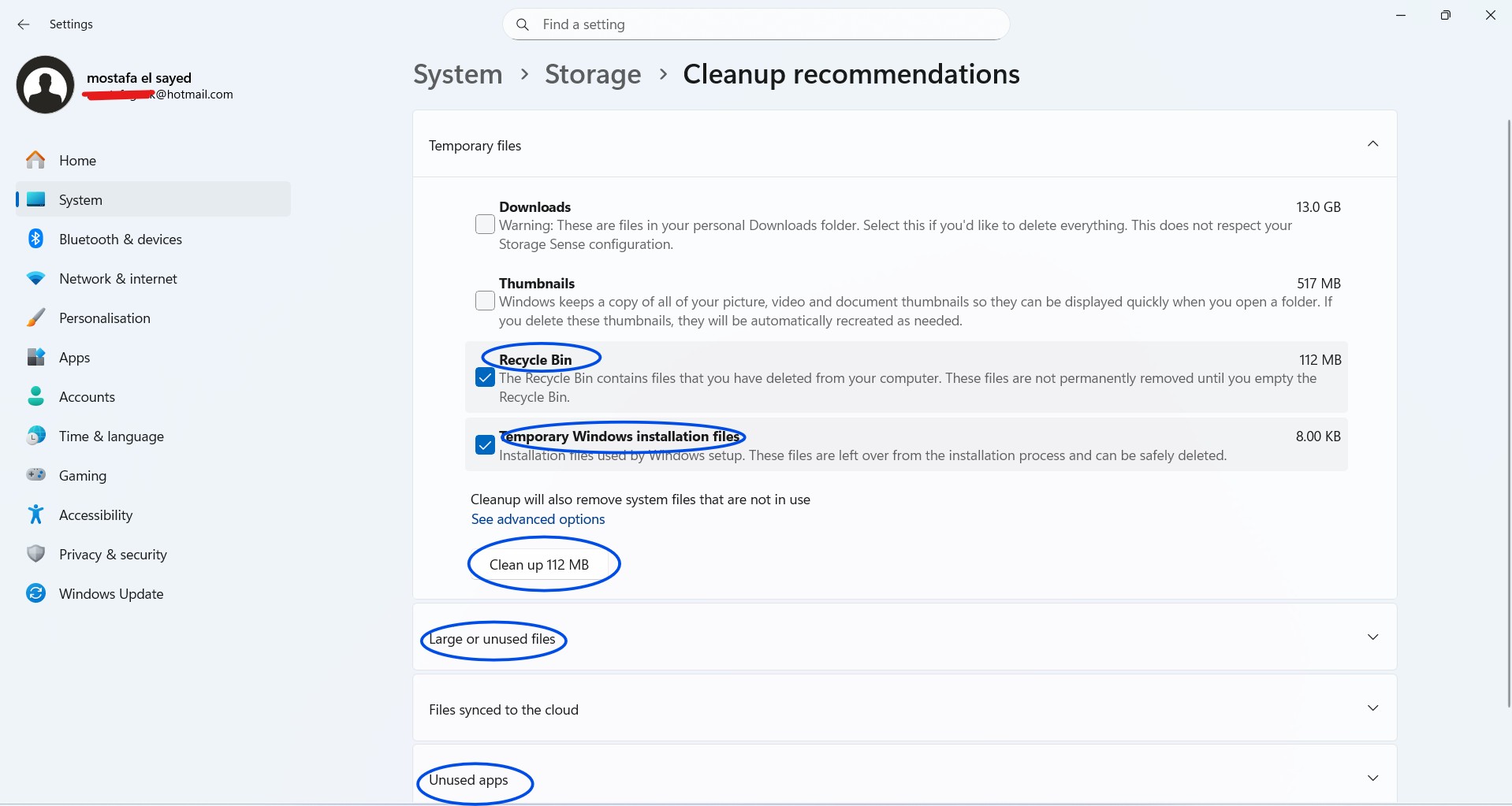 تنظيف ويندوز CLEANup recommendations