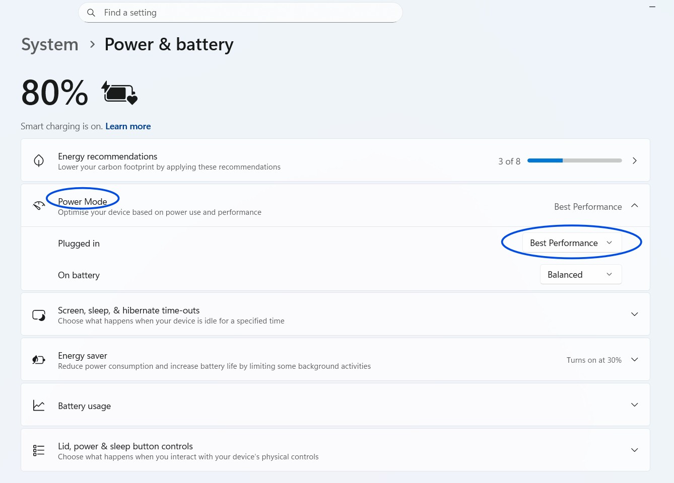 اختيار خطة الطاقة المناسبة في ويندوز