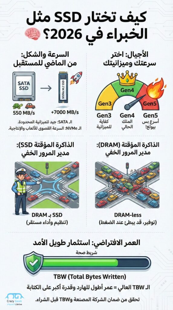 انفوجرافيك: معايير اختيار ssd الافضل